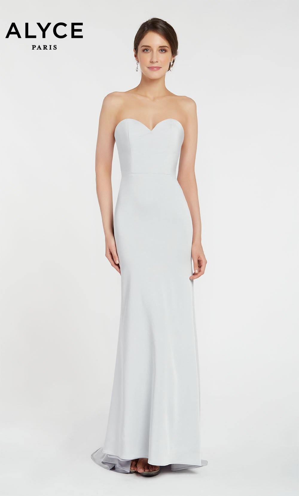 Formal Dress: 27242. Long, V-Neck, Straight, V Shaped Back