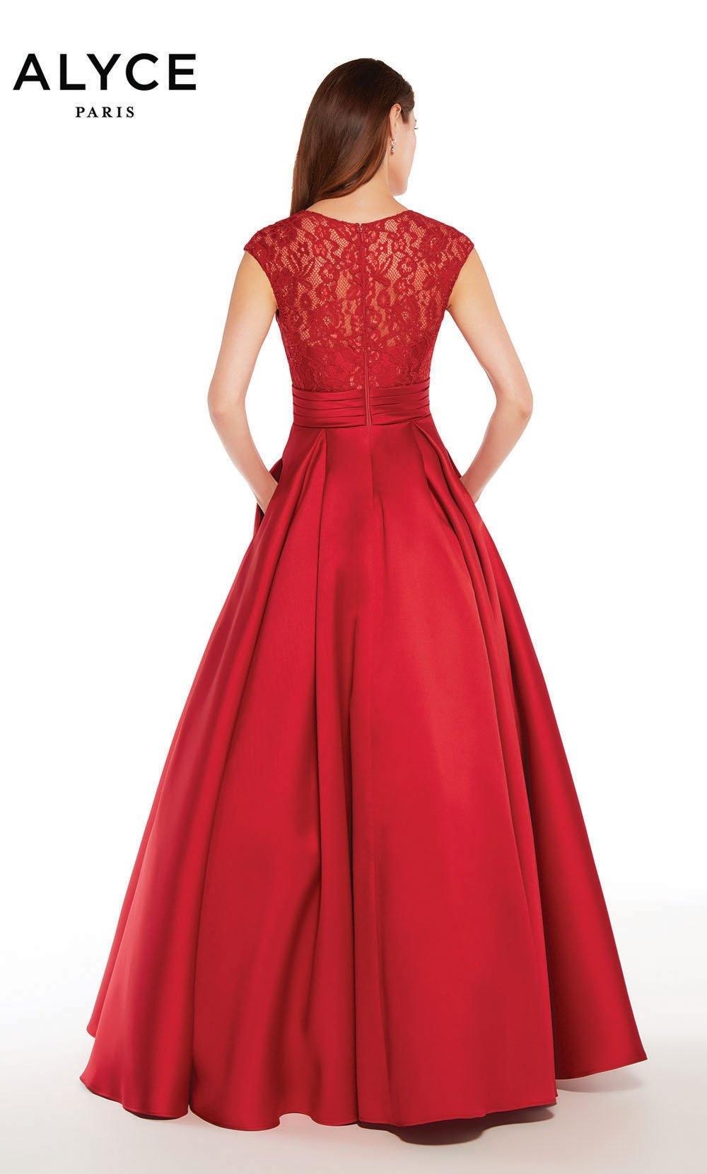 Formal Dress: 27278. Long, V-Neck, Medium Fullness Alyce Paris