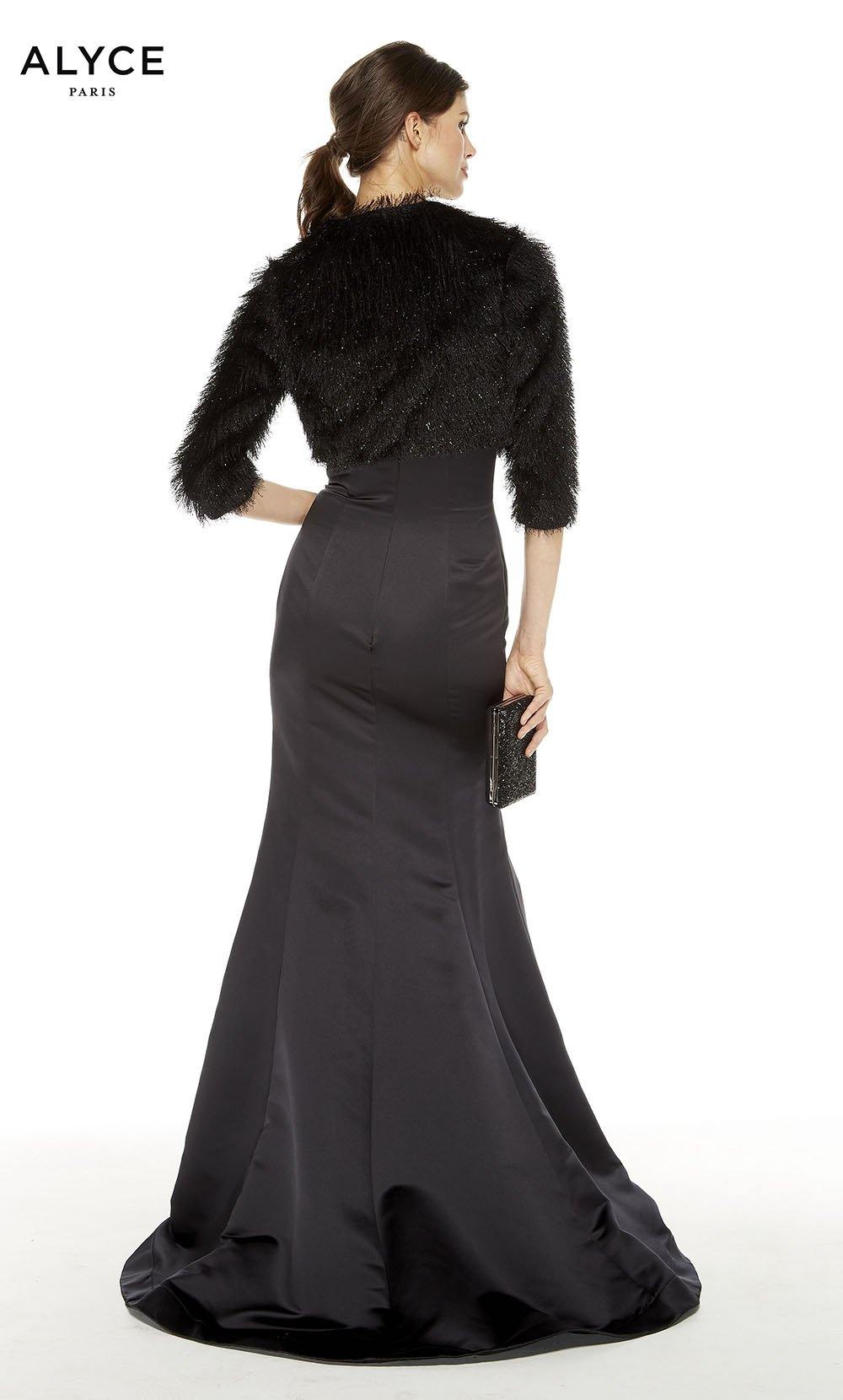 Vintage 80's Black Dress & Jacket Prom Evening Gown Formal NWT Size L | eBay