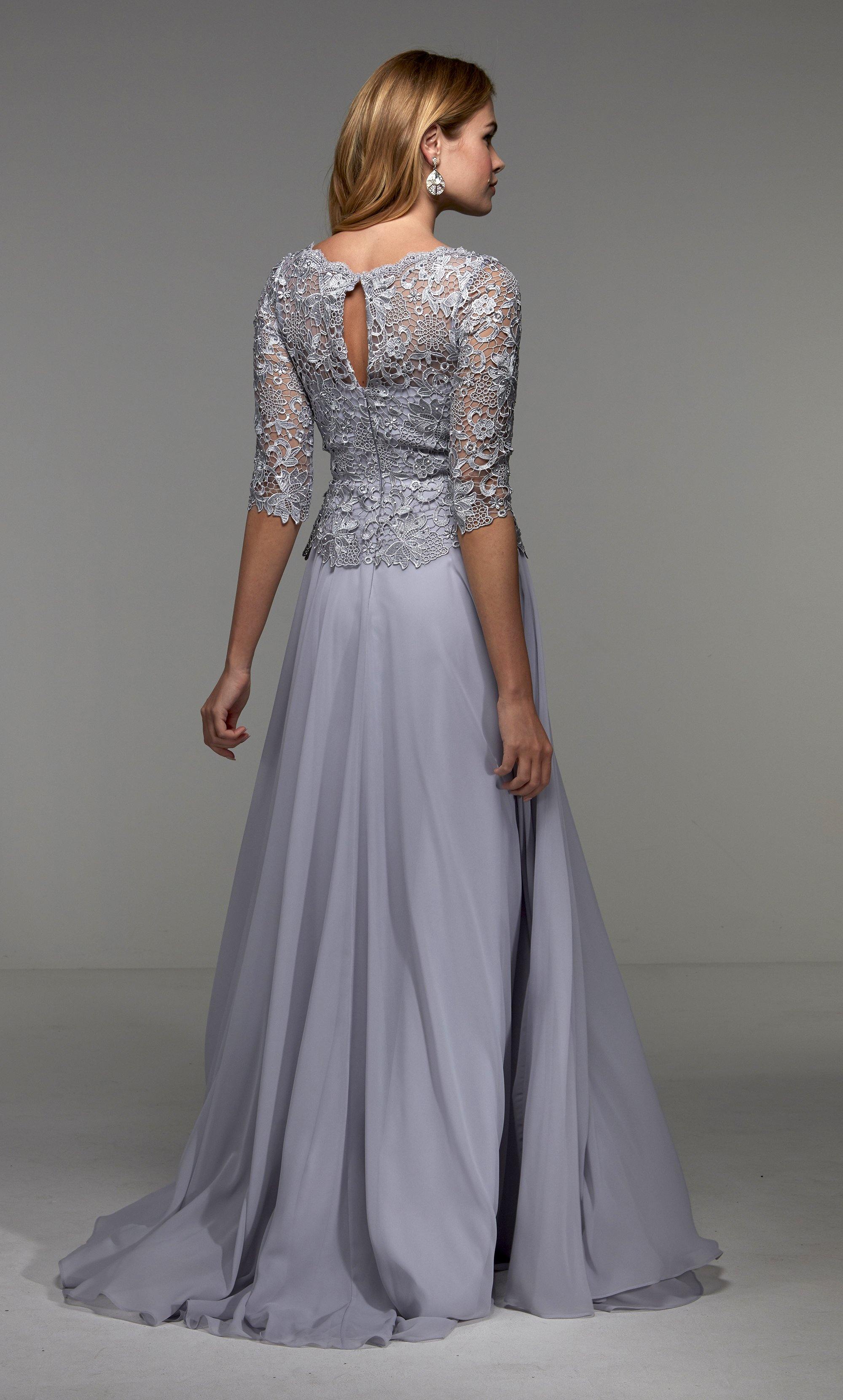 Formal Dress: 27470. Long Formal Dress, Illusion Neckline, Flowy Alyce Paris