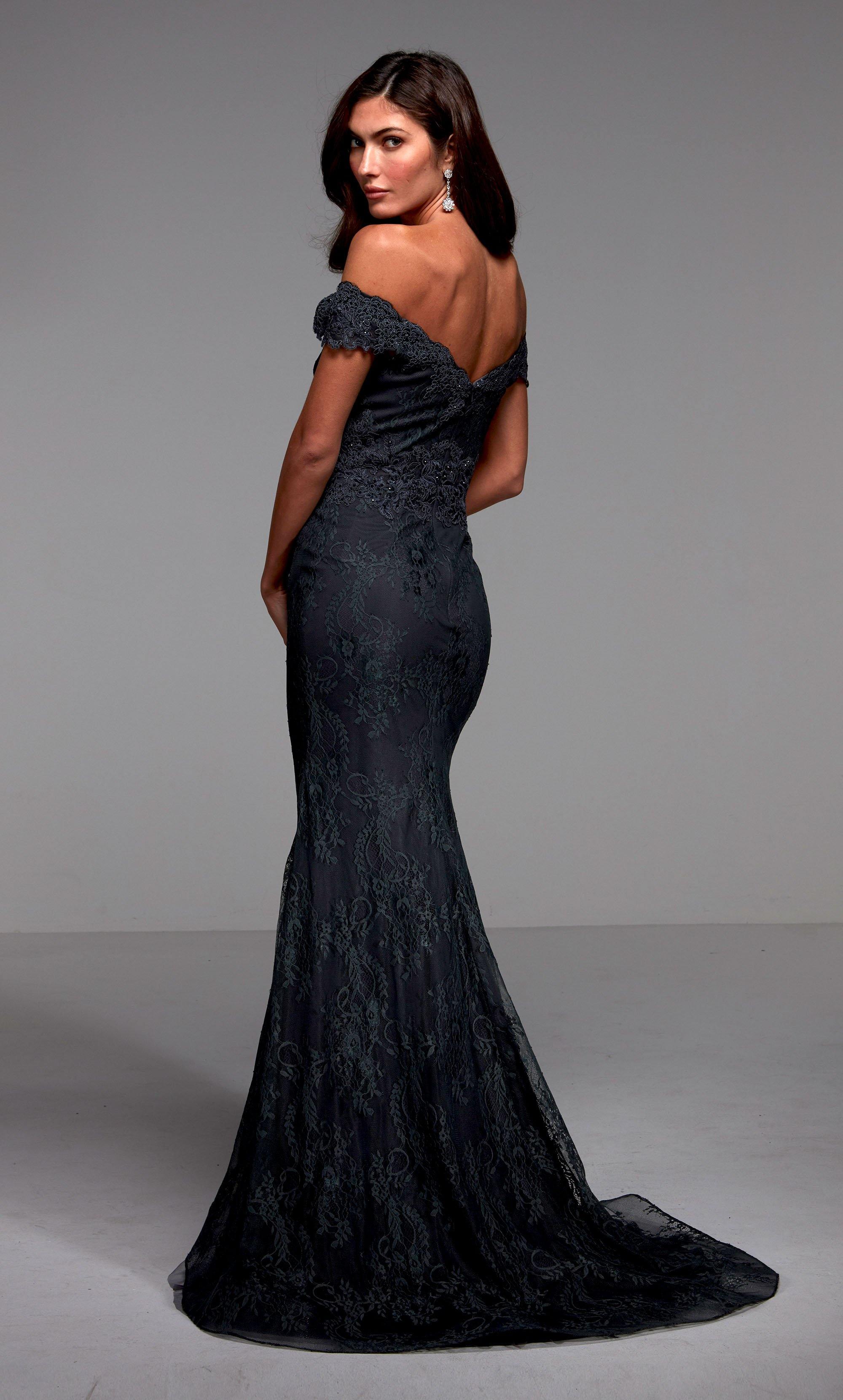 Formal Dress: 27484. Long Sexy Dress, Off The Shoulder, Fit N Flare Alyce Paris