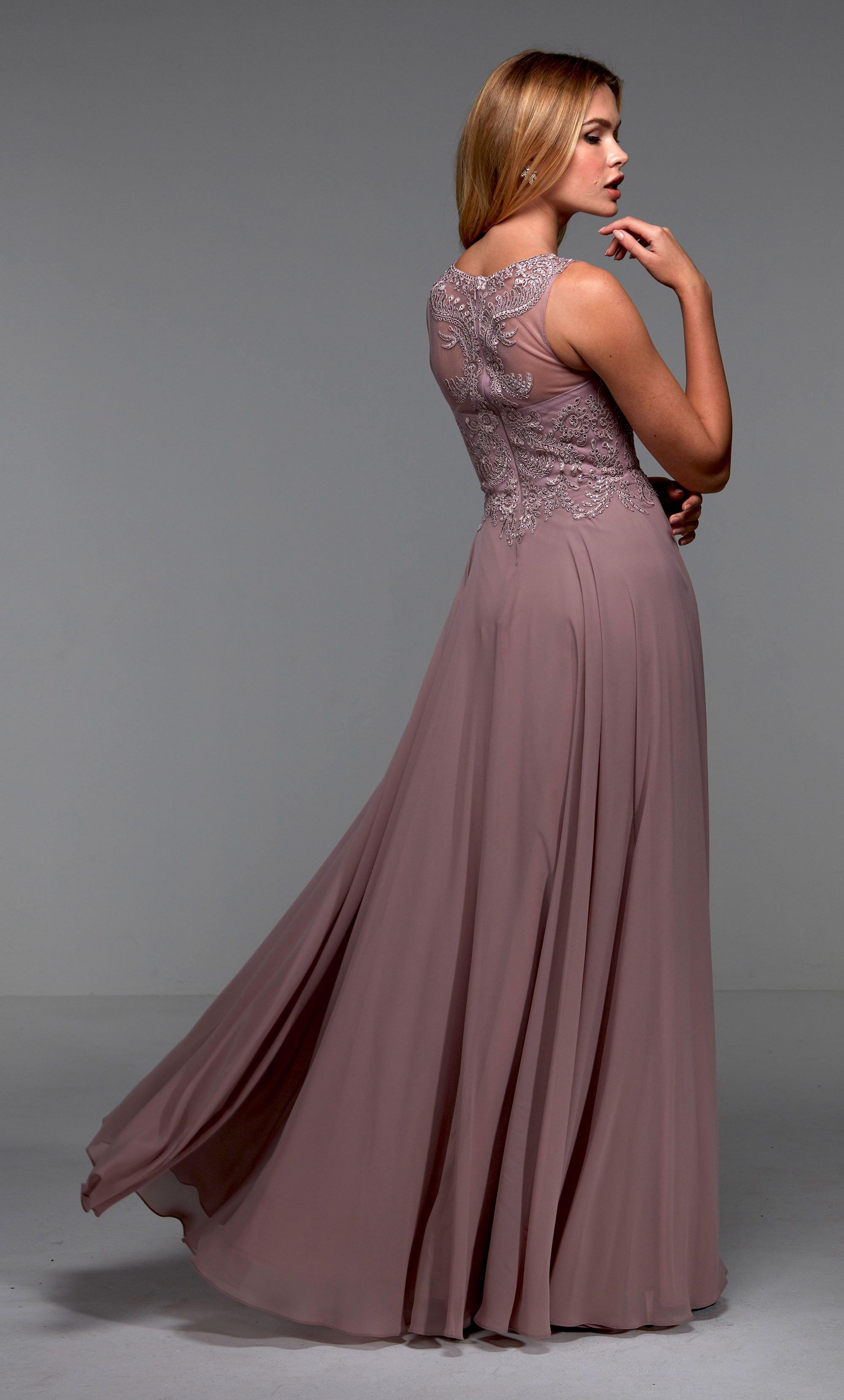 Formal Dress: 27528. Long Formal Dress, V-neck, Flowy