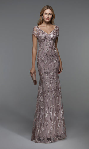 Formal Dress: 27533. Long Pretty Dresses, Illusion Neckline, Fit N Flare Alyce Paris