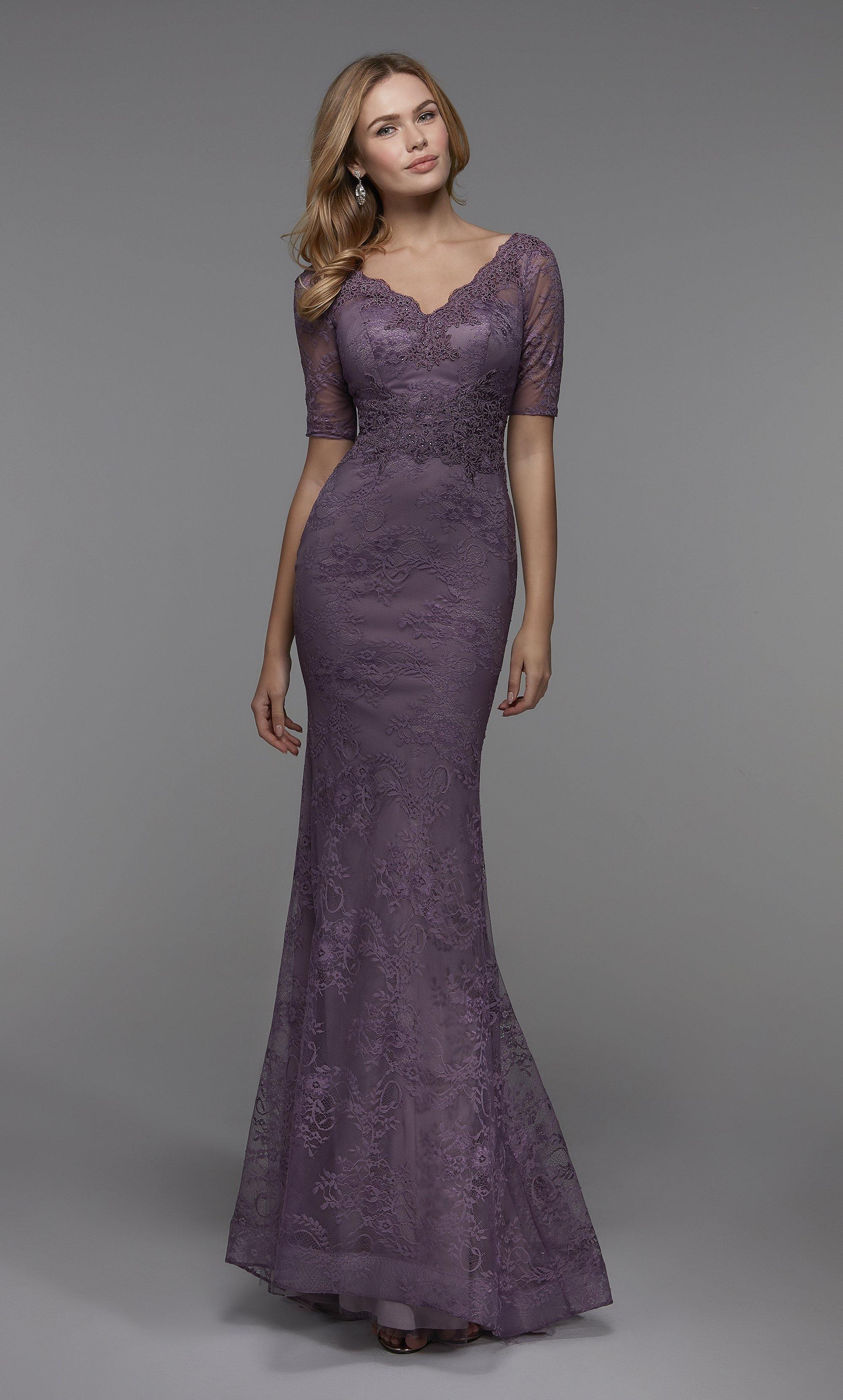 Formal Dress: 27536. Long Fitted Dresses, Illusion Neckline, Mermaid Alyce Paris