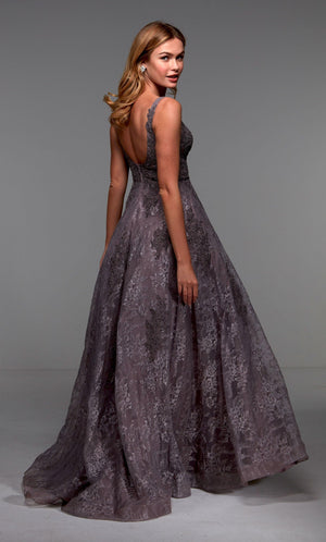 Formal Dress: 27552. Long Pretty Dresses, V-neck, A-line Alyce Paris