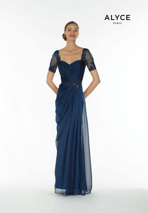 Formal Dress: 29580. Long, Sweetheart Neckline, Flowy Alyce Paris