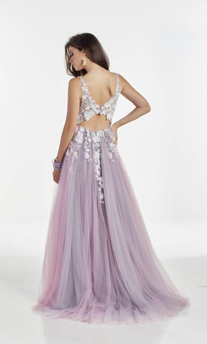 Formal Dress: 60894. Long, Plunging Neckline, A-line Alyce Paris